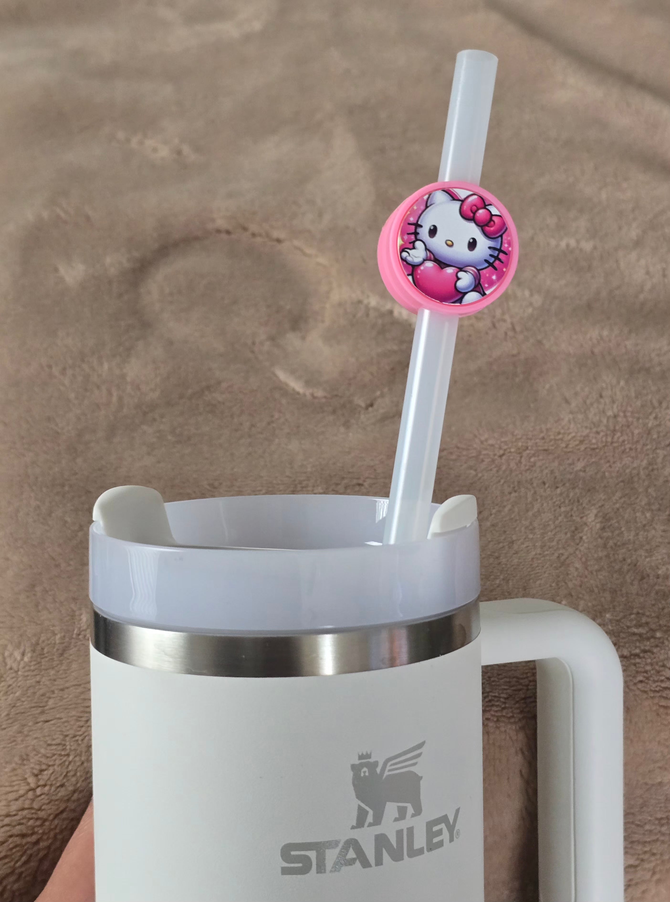 Tumbler Straw Topper Personalizado de Silicona