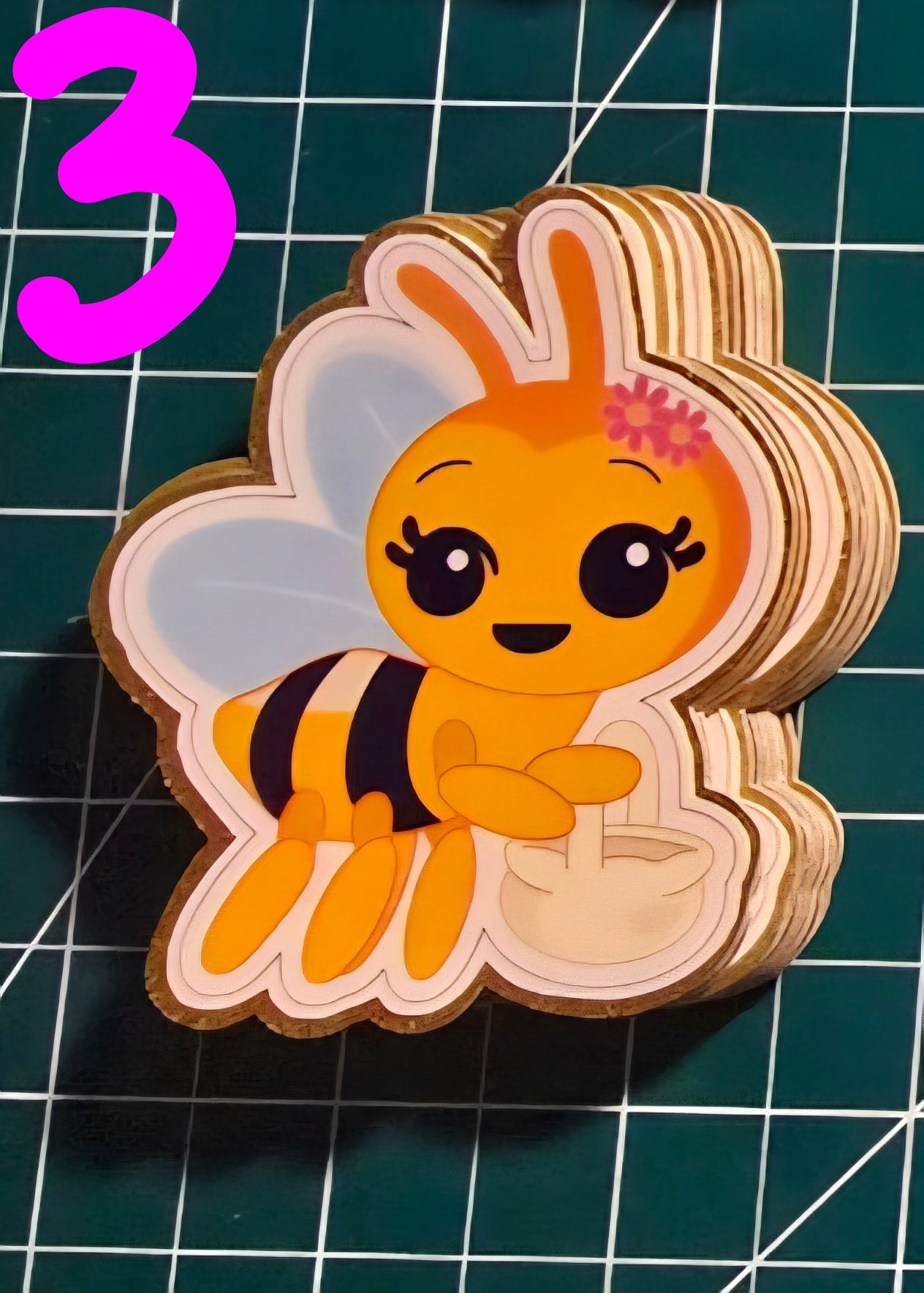 Cupcake Toppers Abejita Chiquitita | Set de 12