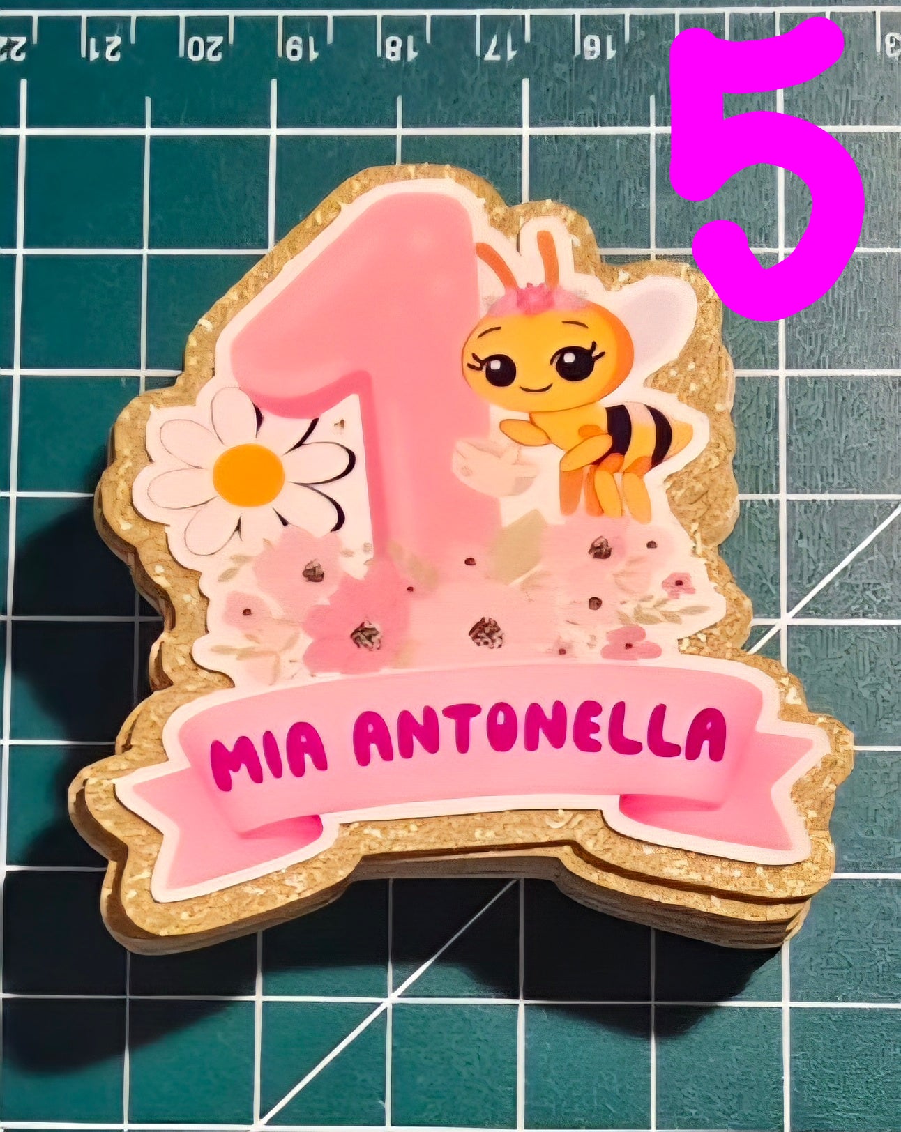 Cupcake Toppers Abejita Chiquitita | Set de 12