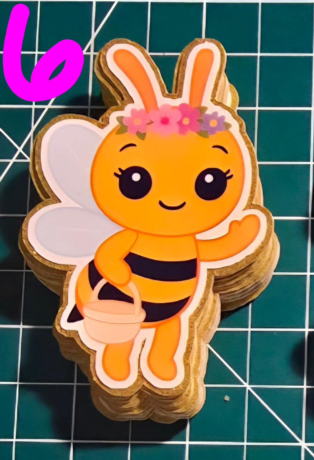 Cupcake Toppers Abejita Chiquitita | Set de 12