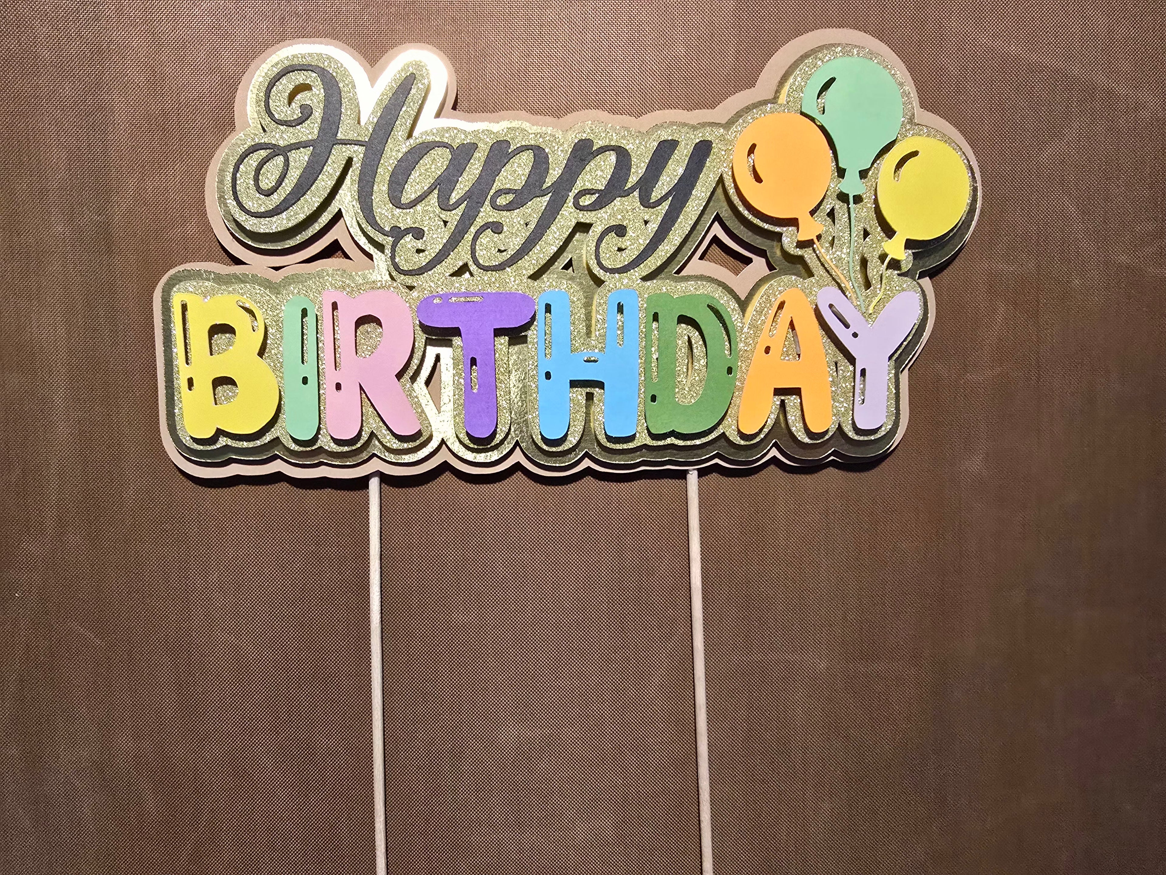 Cake Topper de Cumpleaños